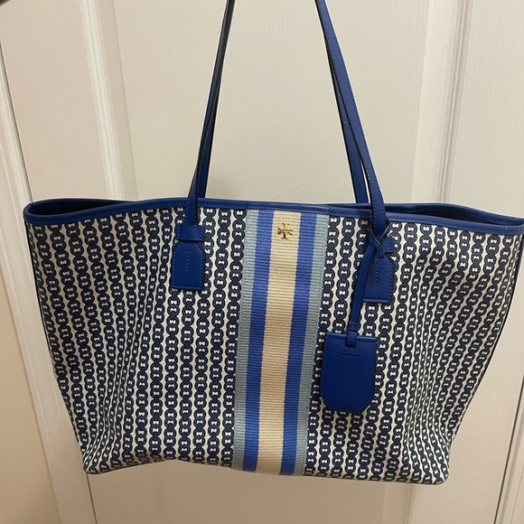 Tory Burch Bags Tory Burch Gemini Canvas Tote Bag Poshmark